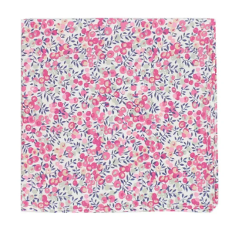 L.A. Smith Liberty Print Pocket Square Wiltshire Bud Pink LIBTPH75/01